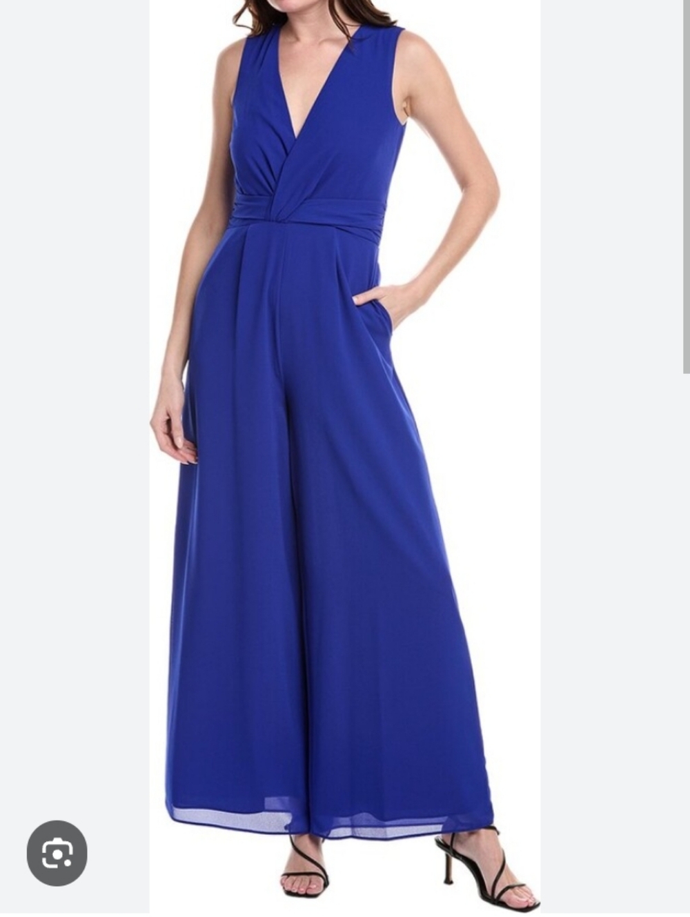 jcpenney Royal Blue Sleeveless Wide-Leg Jumpsuit